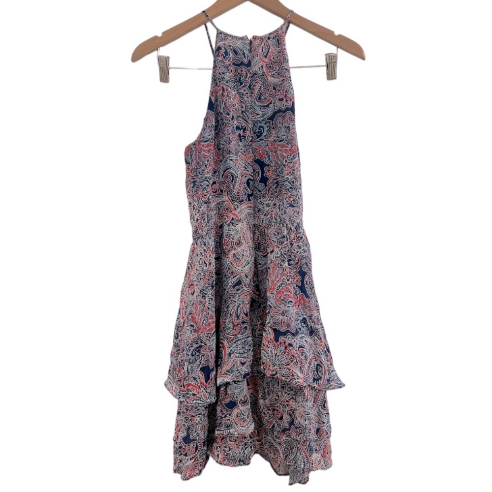 Parker Dax printed 100% silk mini dress. - Picture 4 of 8